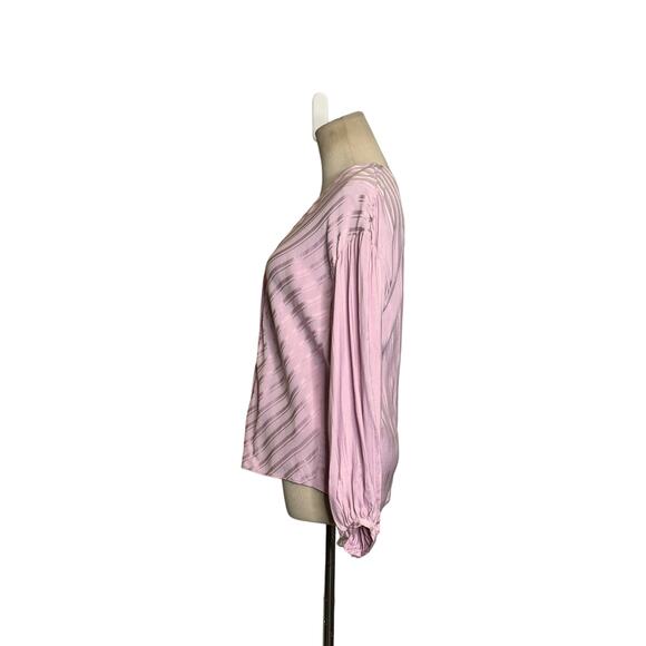 Joie Pink Cadmar Satin Button Long Sleeves Blouse size XXS - Picture 8 of 12